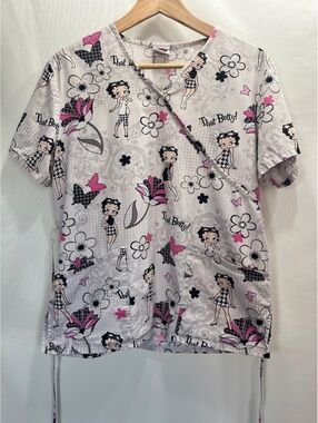 Betty Boop Scrub Top Women's Medium